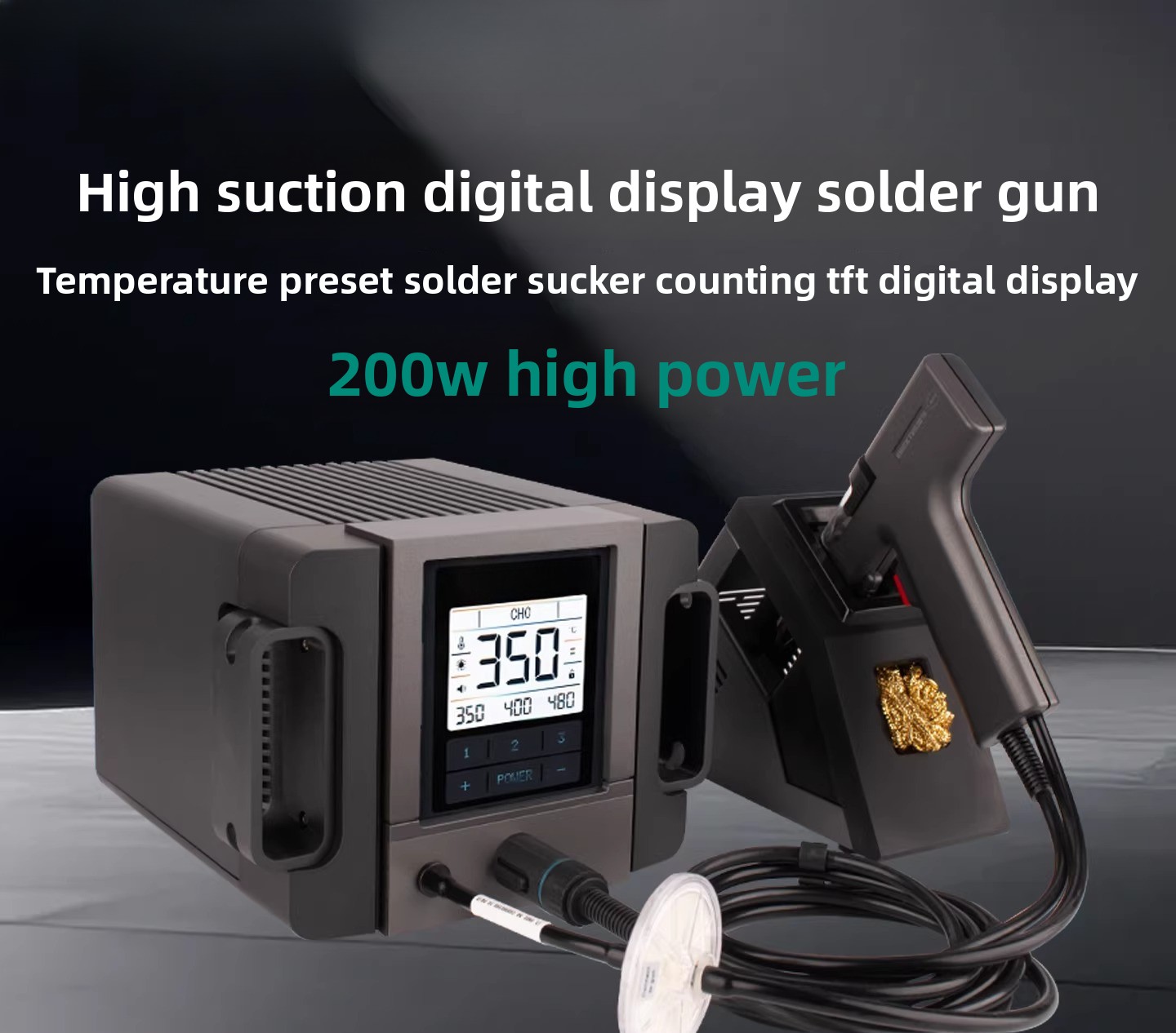 Desoldering Pump Electric Vacuum Station - Электрический паяльный насос 200 Вт высокой