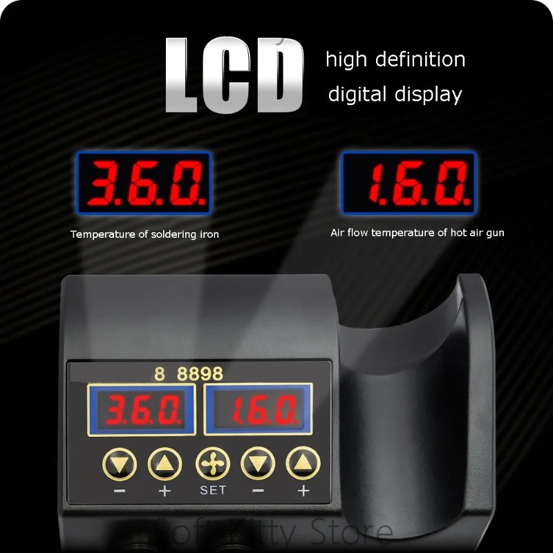 Паяльная станция 750 Вт 2 в 1  – обзор и цена 2 In 1 Soldering Rework Station 750W